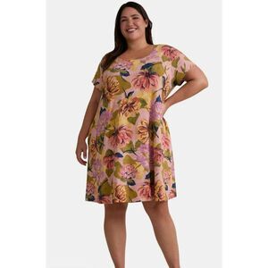 Terra & Sky Women’s Plus Size Swing Dress with Short Sleeves Size 2X
